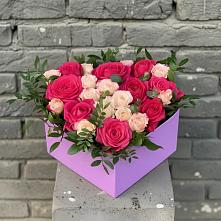 Цветочная композиция из Розы в коробке в Миатли