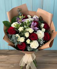 Букет цветов из:  Розы и Альстромерии в Миатли