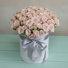 Цветочная композиция из Розы в шляпной коробке в Миатли