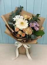 Букет цветов из:  Герберы и Хризантемы в Миатли
