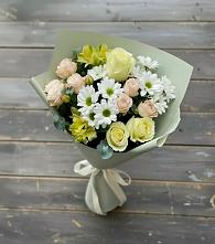 Букет цветов из:  Альстромерии, Розы и Хризантемы в Миатли