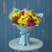 Букет цветов из:  Альстромерии и Хризантемы в Миатли
