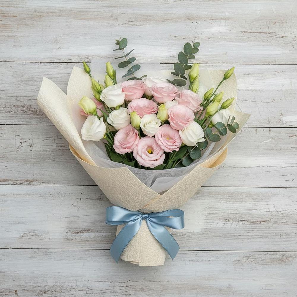 Букет цветов из: Лизиантусы в Миатли